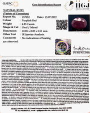 4.83/CT Natural Neo Burma Ruby with Govt. Lab Certificate-3441
